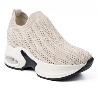 Guja 300 3 26YA Kadın Sneaker Günlük Ayakkabı Bej
