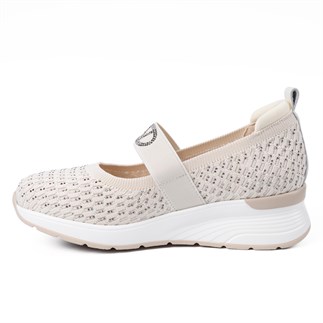 Guja 305 2 26YA Kadın Sneaker Günlük Ayakkabı Bej