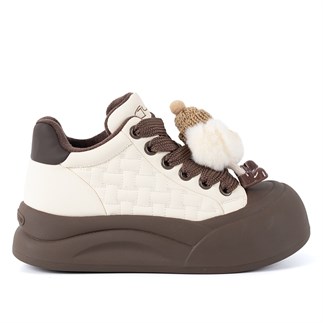 Guja 426 1 26KA Kadın Sneaker Günlük Ayakkabı Bej
