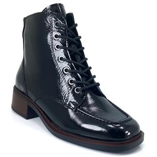 Mammamia 1015 24KB Kadın Günlük Bot Siyah Kırışık Rugan