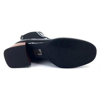 Mammamia 1130 24KB Kadın Günlük Bot Siyah Kırışık Rugan