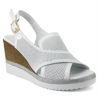 Mammamia 2640 25YS Kadın Günlük Sandalet Beyaz