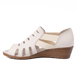 Mammamia 2855 26YS Kadın Günlük Sandalet Krem