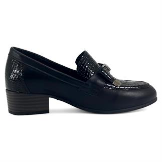 Mammamia 3365 25YA Женская повседневная обувь из черной египетской лакированной кожи