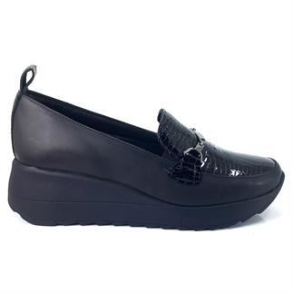 Mammamia 3485 24KA Женская повседневная обувь из черной египетской лакированной кожи