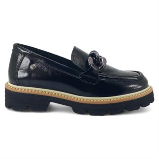 Mammamia 3690 25YA Женская повседневная обувь из черной лакированной кожи