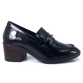 Mammamia 55 24KA Kadın Günlük Ayakkabı Siyah Kırışık Rugan