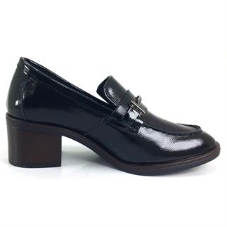 Mammamia 55 24KA Kadın Günlük Ayakkabı Siyah Kırışık Rugan