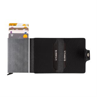 Garbalia Bern Hakiki Deri Mekanizmalı Cüzdan Siyah