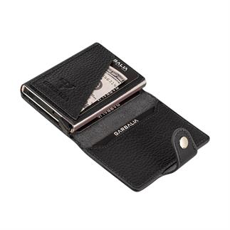 Garbalia Bern Hakiki Deri Mekanizmalı Cüzdan Siyah