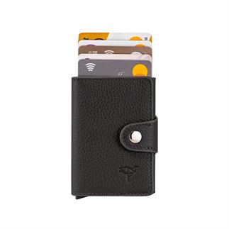 Garbalia Bern Hakiki Deri Mekanizmalı Cüzdan Siyah