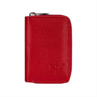 Garbalia Clovis Hakiki Deri Unisex Cüzdan Kırmızı
