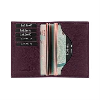 Garbalia Passcase Hakiki Deri Pasaportluk  Mor