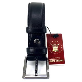 Шорник 1101 24K мужской классический сшитый пояс черный