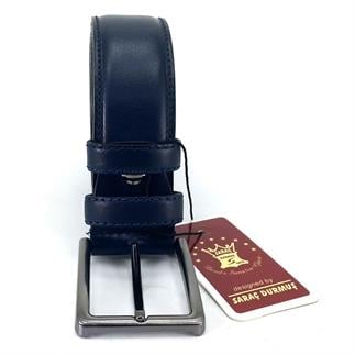 Шорник 1101 24-каратный мужской классический сшитый пояс темно-синего цвета