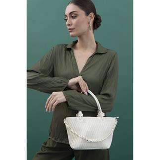 Sisley Sly 207 Kadın El Çantası Beyaz