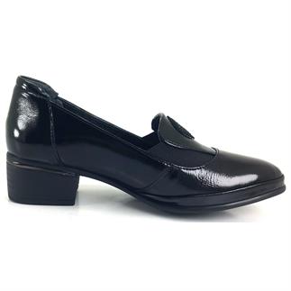 Венера 2312524 24KA Женская повседневная обувь из черной лакированной кожи