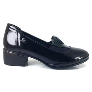 Венера 2312524 24KA Женская повседневная обувь из черной лакированной кожи