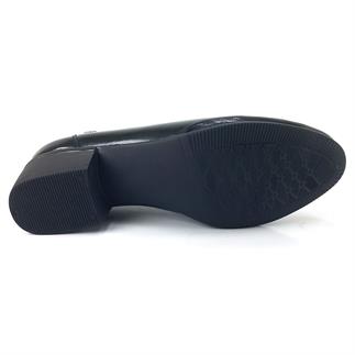 Венера 2312524 24KA Женская повседневная обувь из черной лакированной кожи