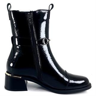 Венера 2352402 24кб женские повседневные сапоги Черная лакированная кожа