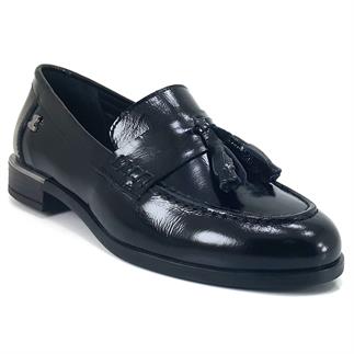 Венера 2455202 24KA Женская повседневная обувь из черной лакированной кожи