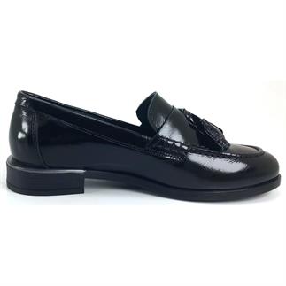 Венера 2455202 24KA Женская повседневная обувь из черной лакированной кожи