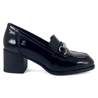Венера 2512701 25YA Женская повседневная обувь Черная лакированная кожа