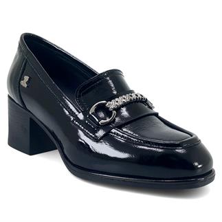 Венера 2512701 25YA Женская повседневная обувь Черная лакированная кожа
