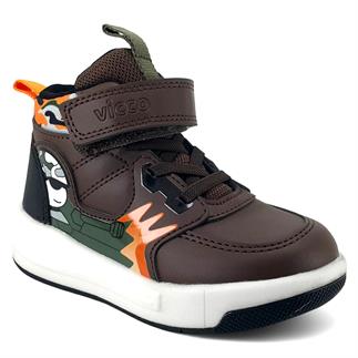 Викко Драгус Детские ботинки с подсветкой коричневого цвета