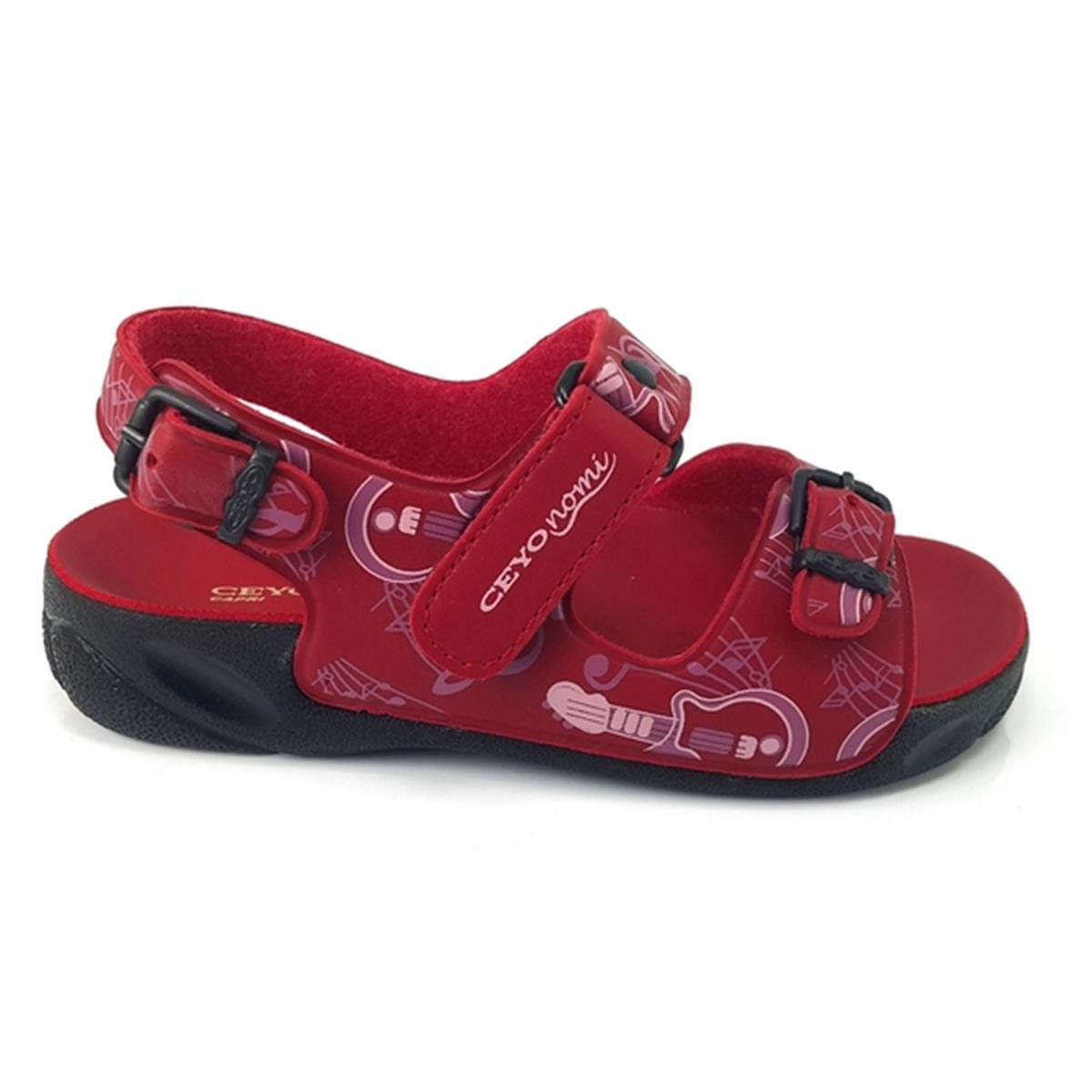 Ceyo Capri Anatomik Çocuk Sandalet Kırmızı - nehironline.com