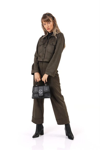 Amora Siyah Kapaklı Bombeli El-Çapraz Bayan Çanta