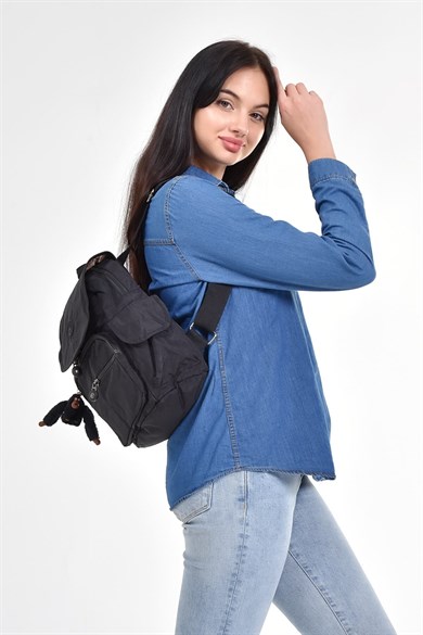 Siyah Ashayn Bayan Sırt Çantası
