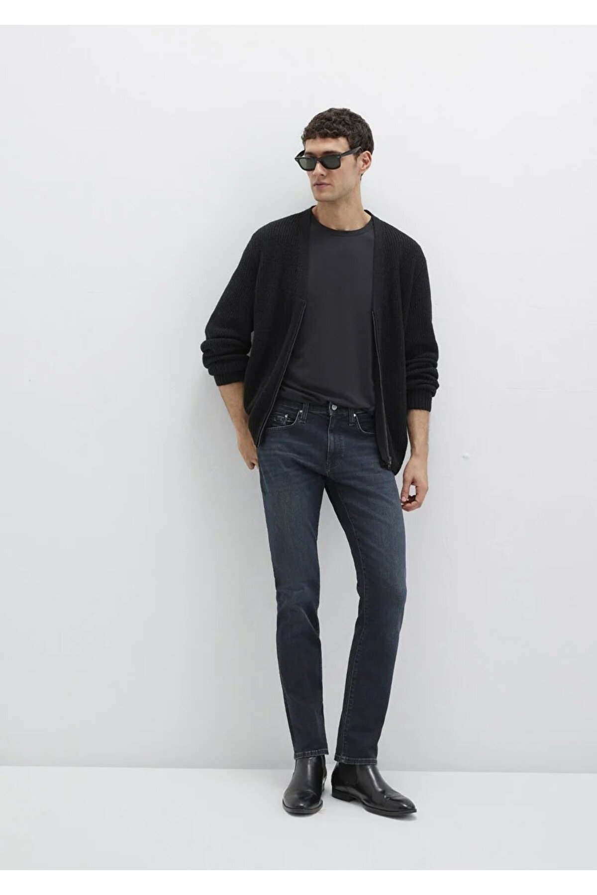 0042287868 Jake Lux Black Puslu Vintage Koyu Jean Pantolon Erkek Kot Pantolon LACİVERT