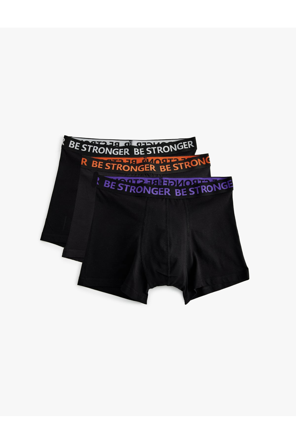 3'lü Boxer Seti Slogan Baskılı Pamuklu