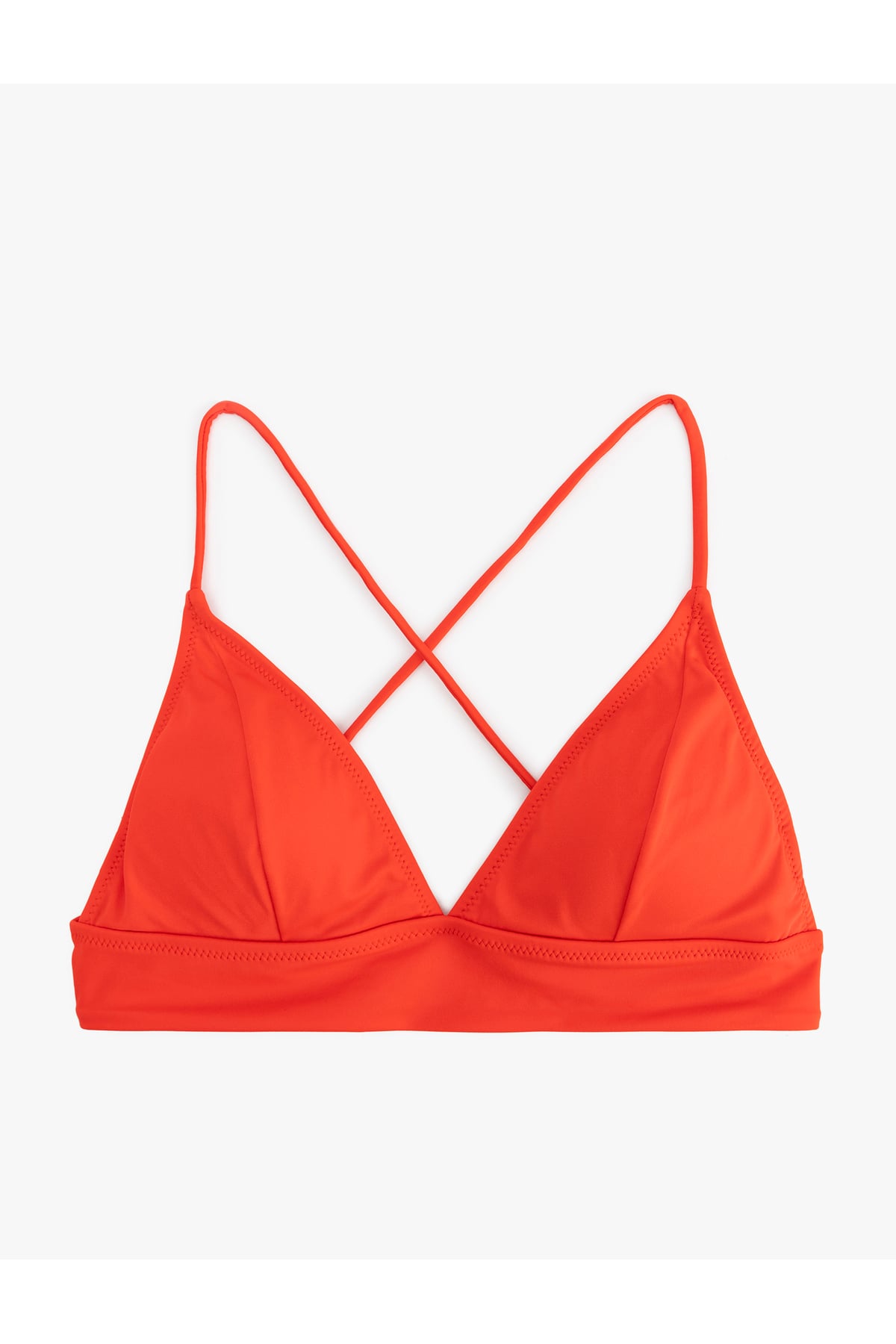 Bağlama Detaylı Arkası Çapraz Askılı Bralet Bikini Üstü