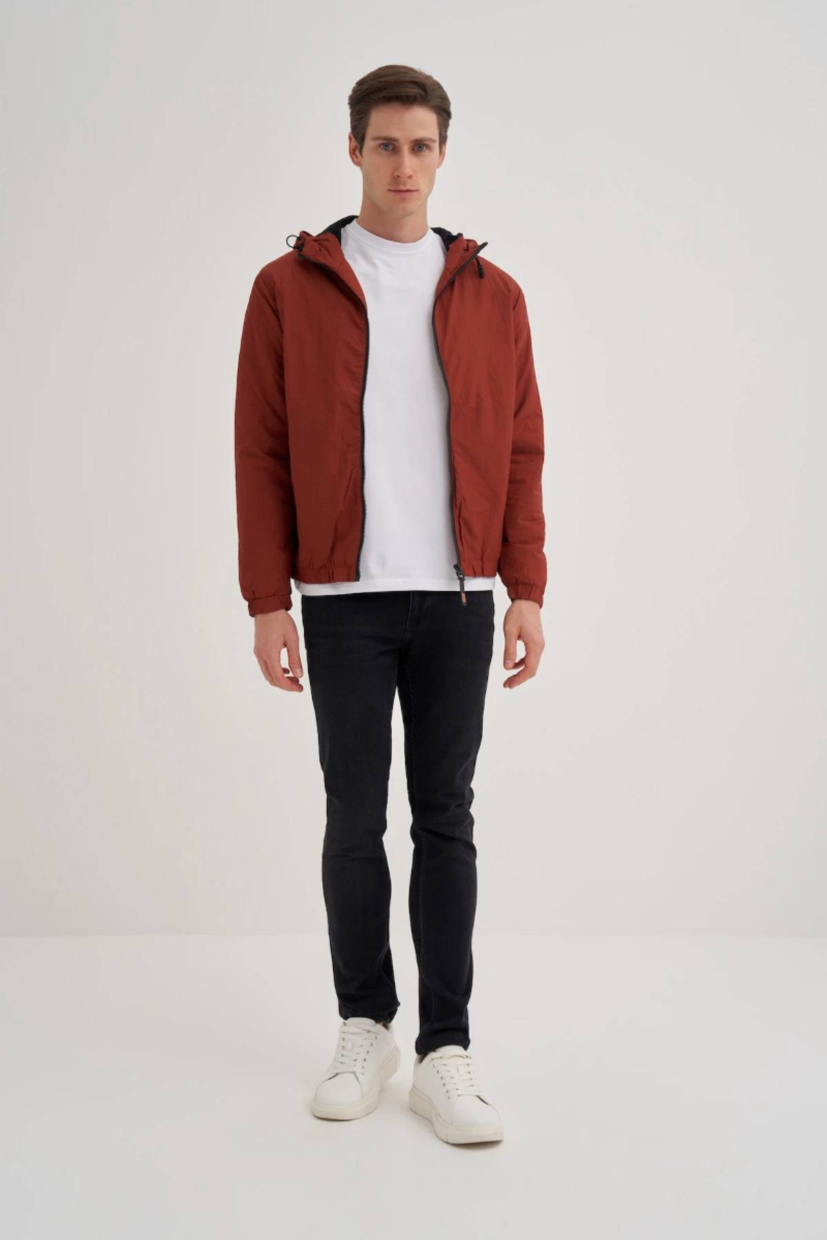 Basic Crinkle Kumaş Baharlık Regular Fit Mont