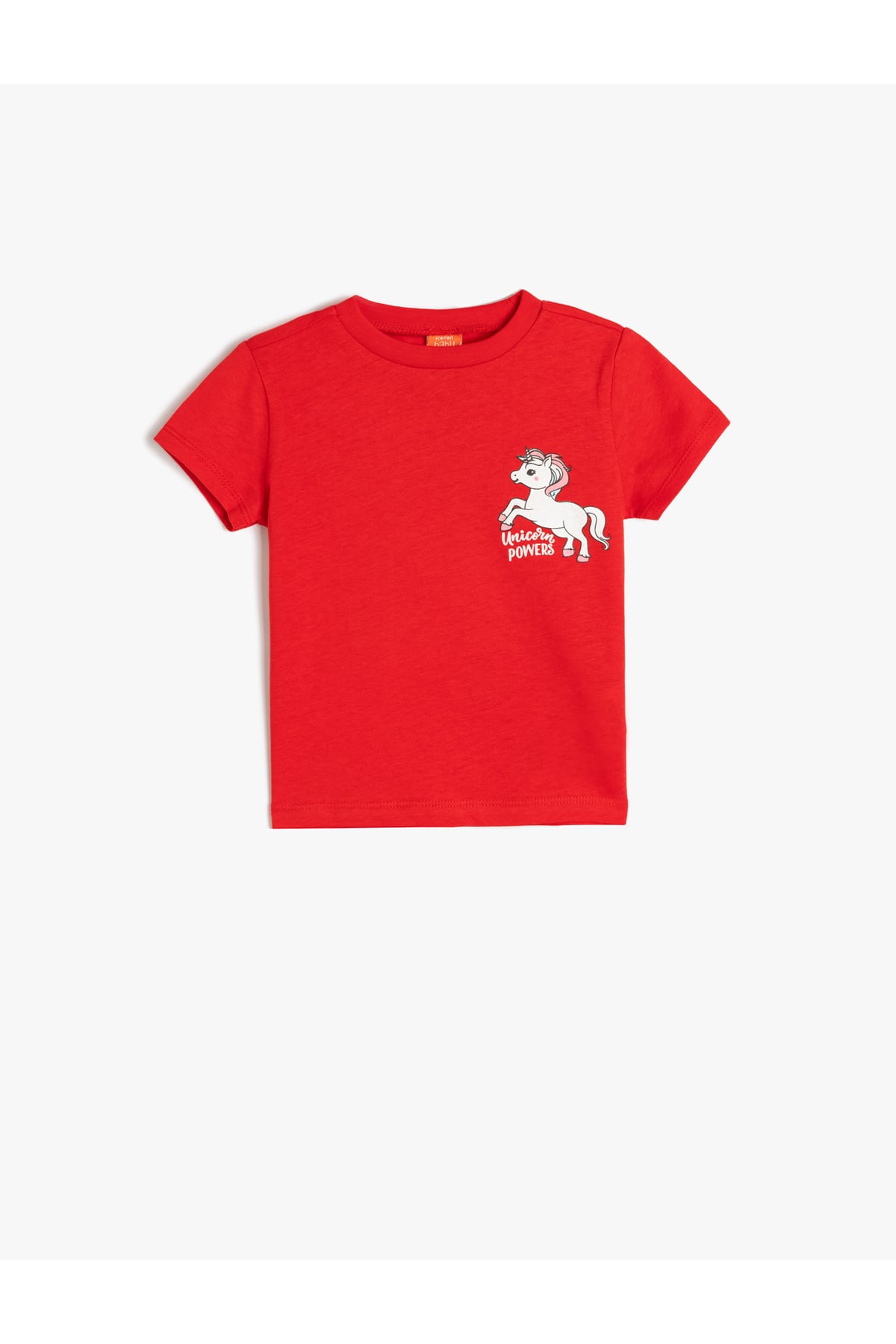 Baskılı Kırmızı Kız Çocuk T-Shirt 5SMG10021AK