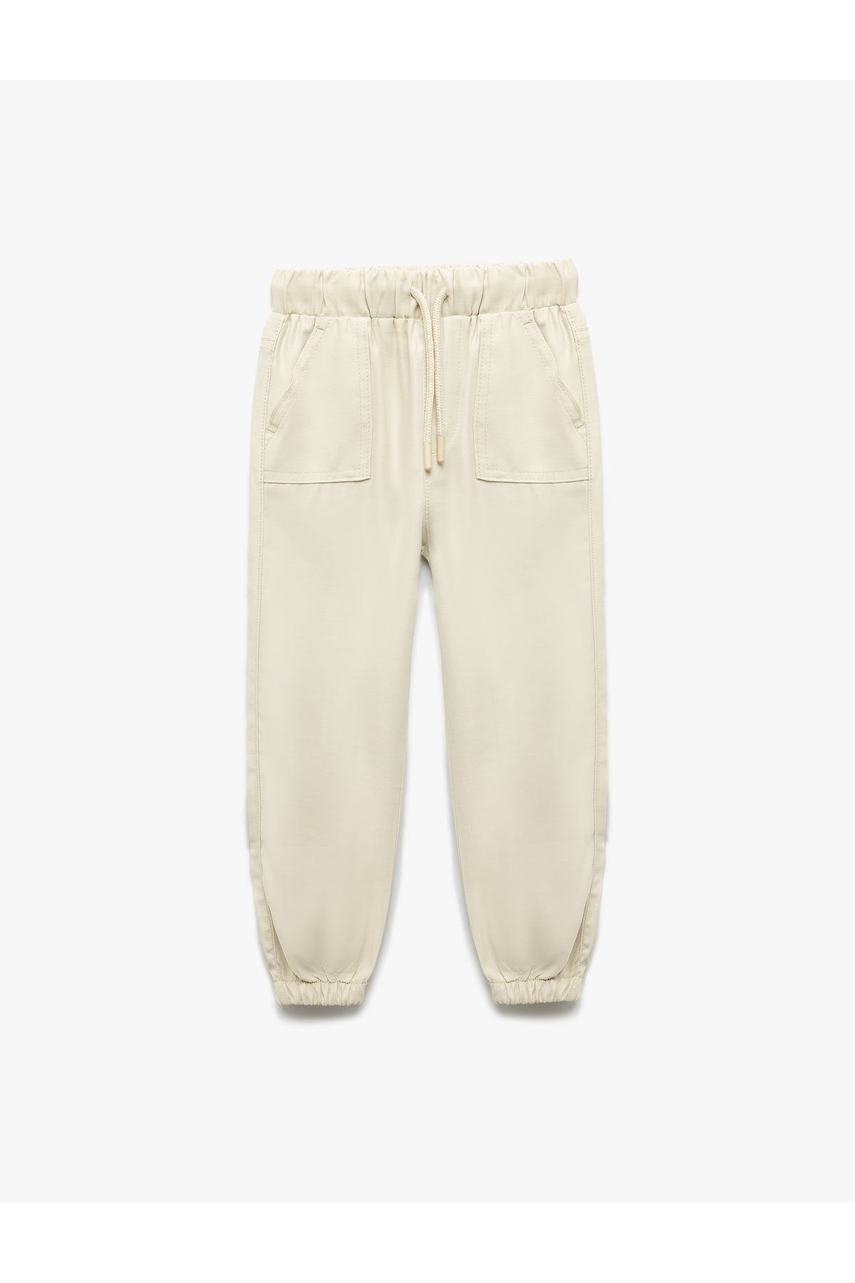 Beli Bağcıklı Cepli Basic Viskon Jogger Eşofman Altı