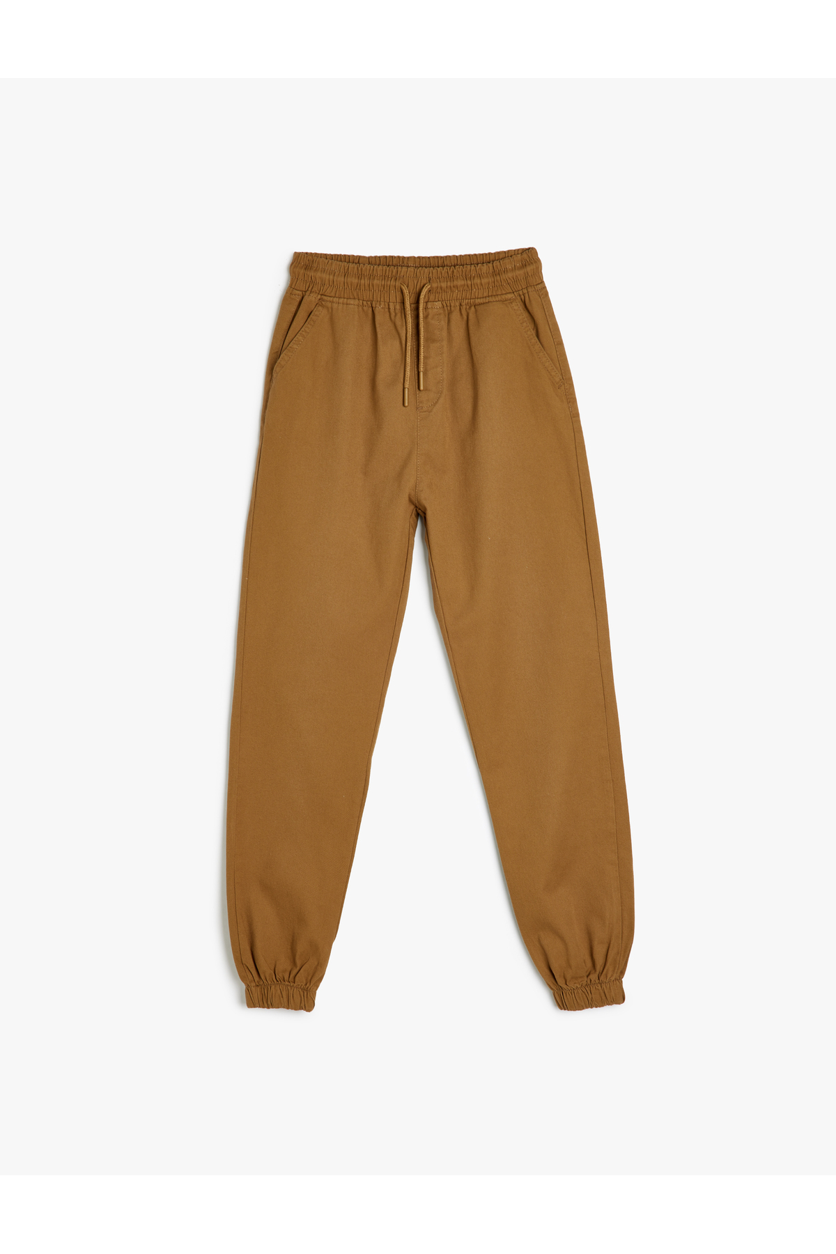 Beli Bağlamalı Cep Detaylı Pamuklu Jogger Pantolon