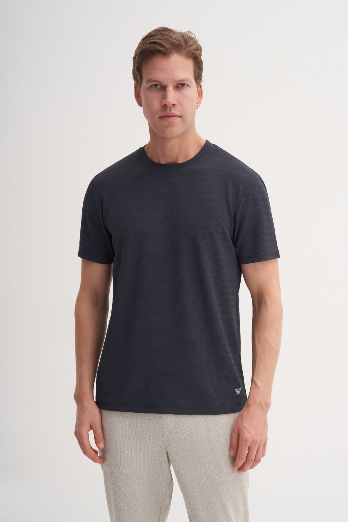 Bisiklet Yaka Erkek Antrasit T-shirt 40470