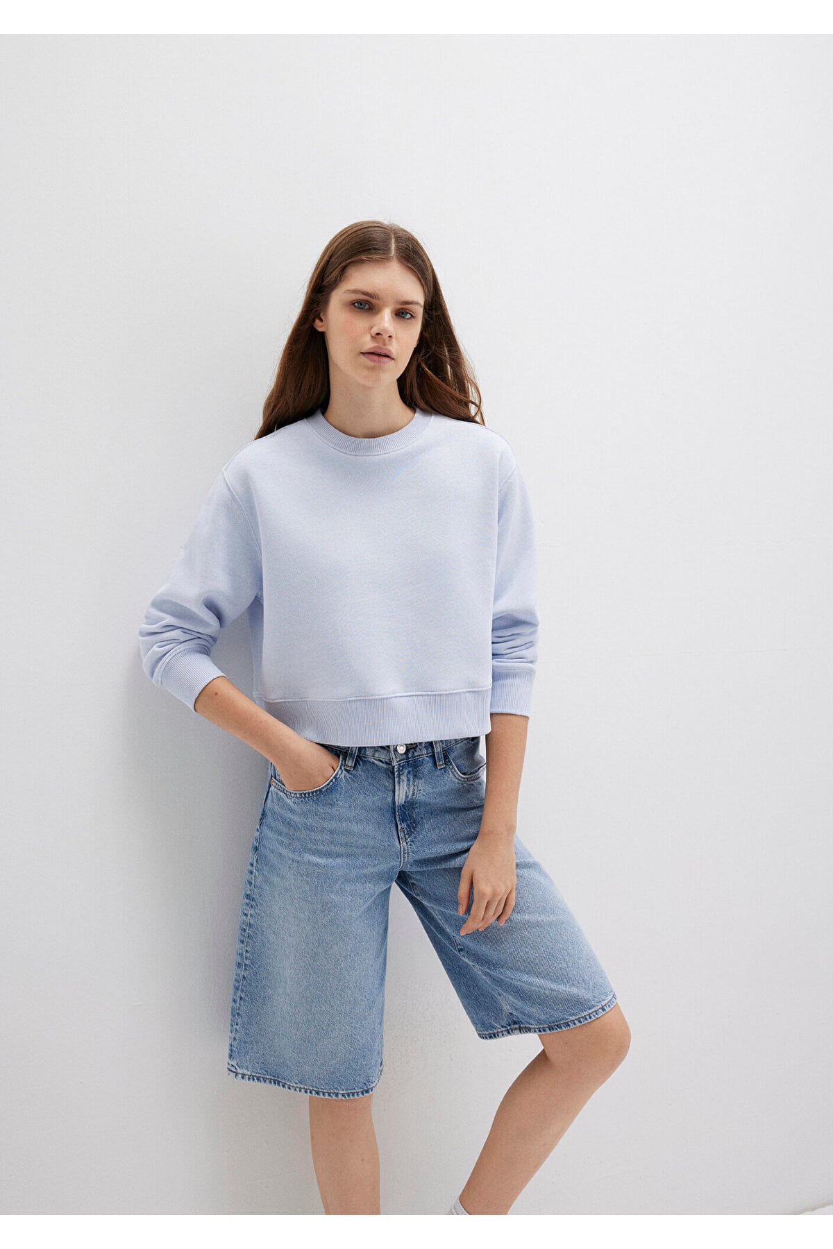 Bisiklet Yaka Sweatshirt 1S10387-89201