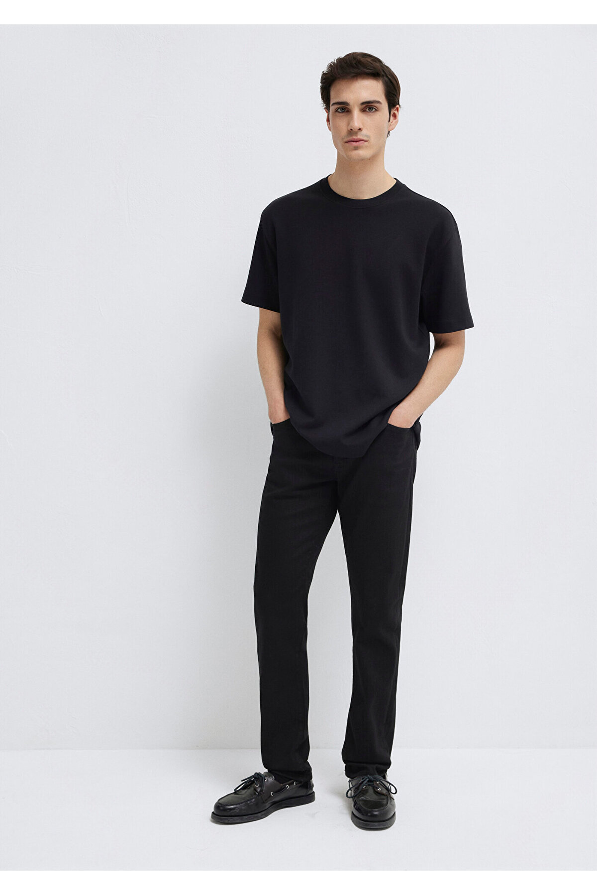 Black Siyah Basic Tişört Loose Fit / Bol Rahat Kesim 0612731-900