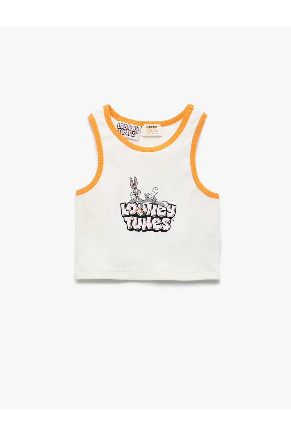 Bugs Bunny Baskılı Ribanalı Lisanslı Bisiklet Yaka Crop Atlet