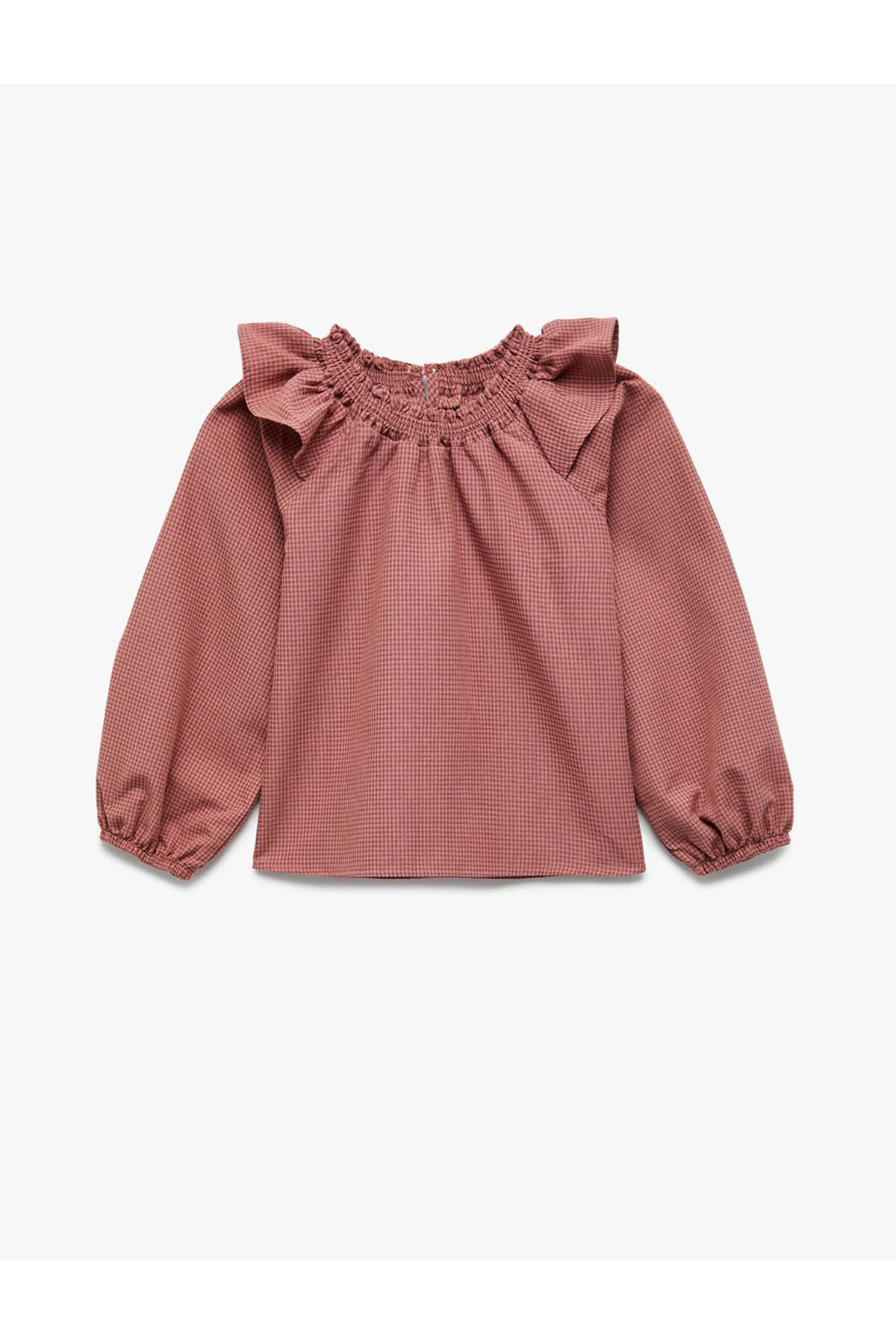 Büzgülü Yaka Pembe Kız Bebek Gömlek 6WMG60006AW