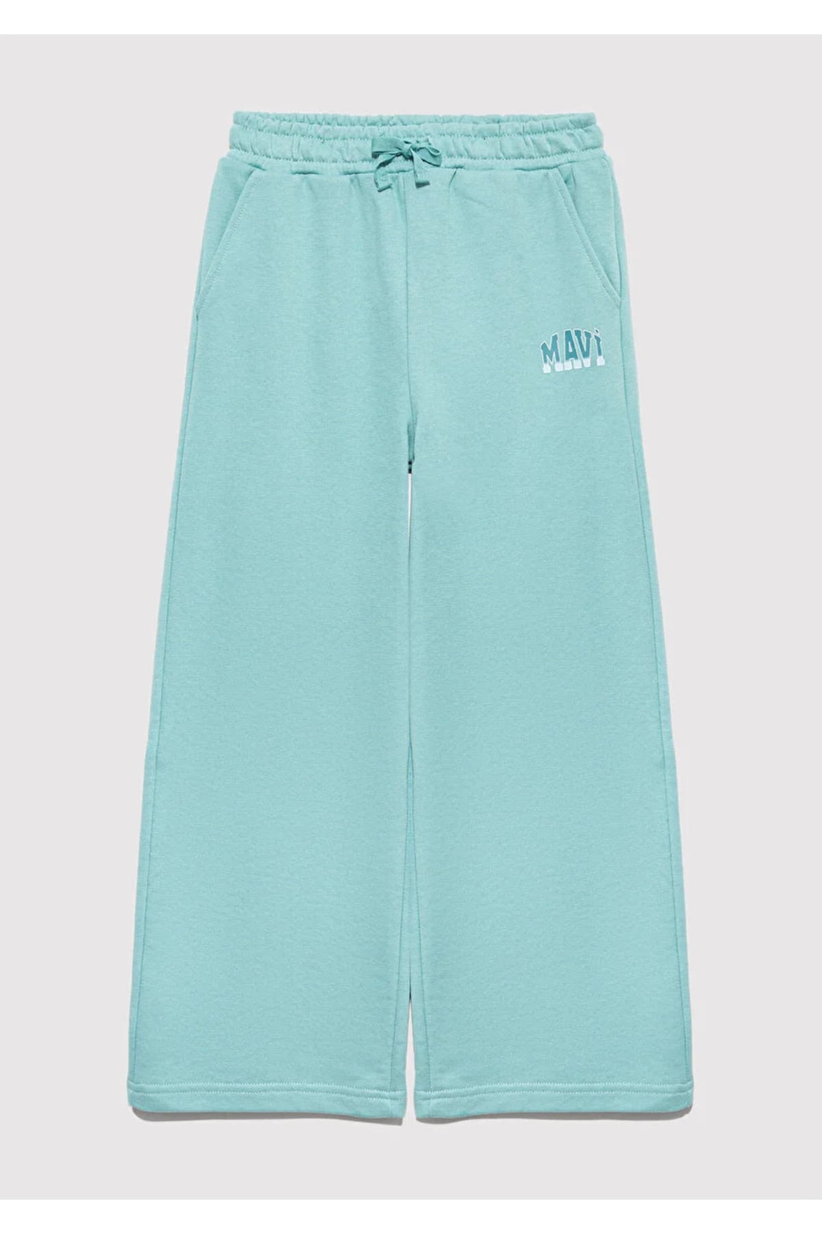 Çocuk M7010038-71748 Logo Baskılı Wıde Leg Örme Pantolon Standart
