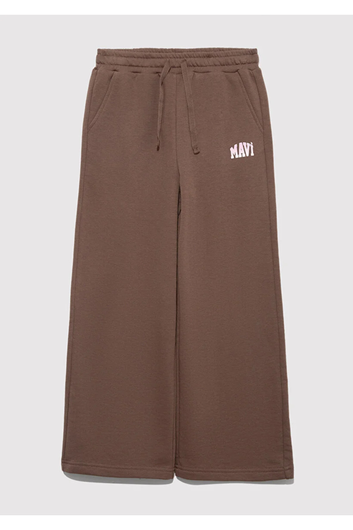 Çocuk M7010038-87181 Logo Baskılı Wıde Leg Örme Pantolon Standart