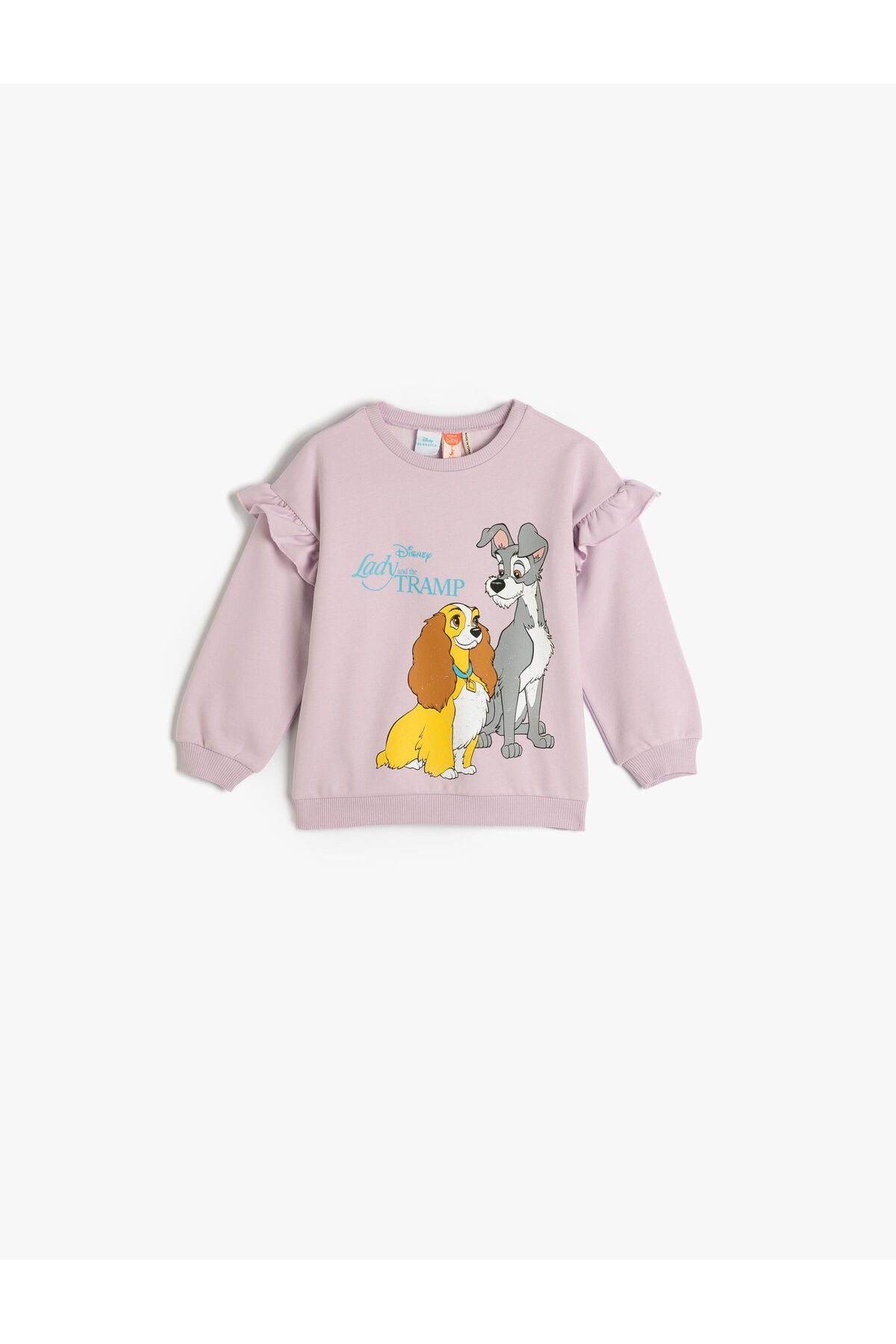 Disney Sweat Lisanslı Uzun Kollu Bisiklet Yaka Baskı Detaylı Şardonlu