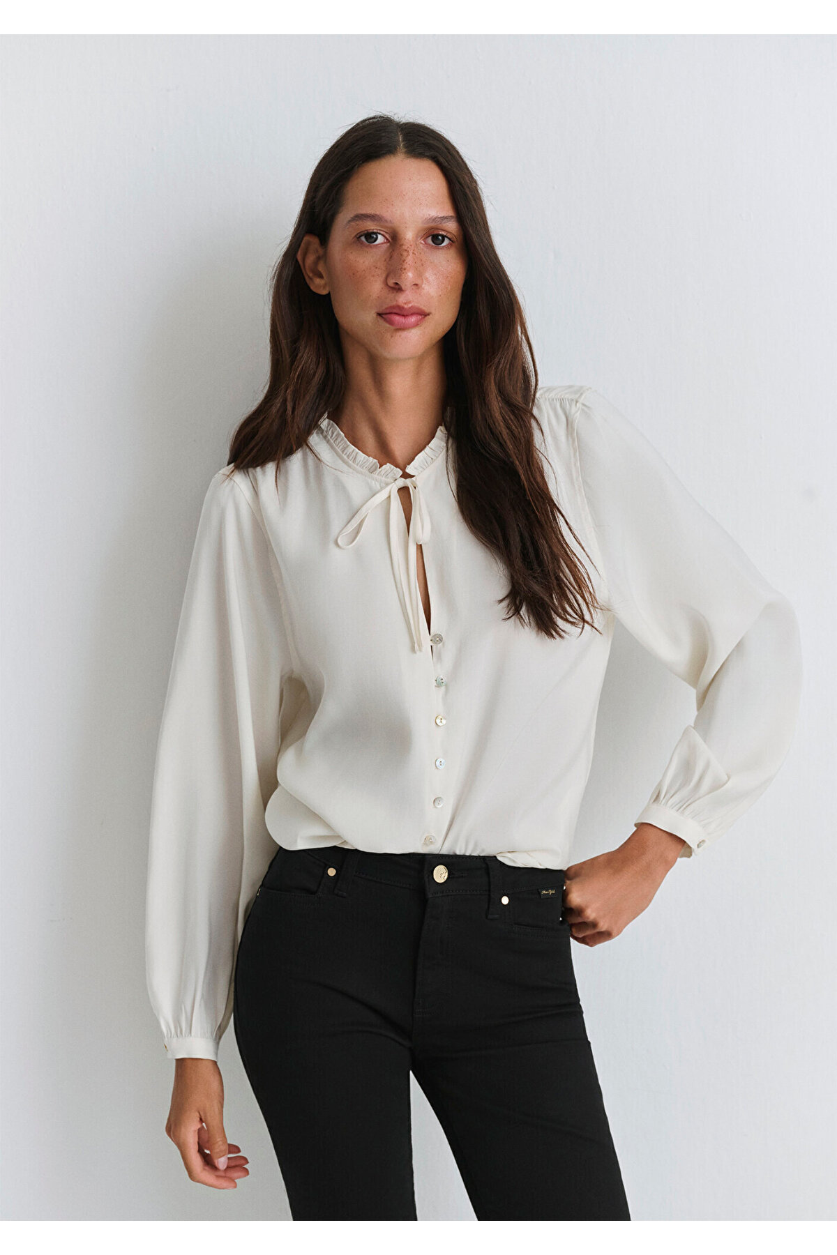 Ekru (TENCEL™) Modal Karışımlı Gömlek 1211421-80194