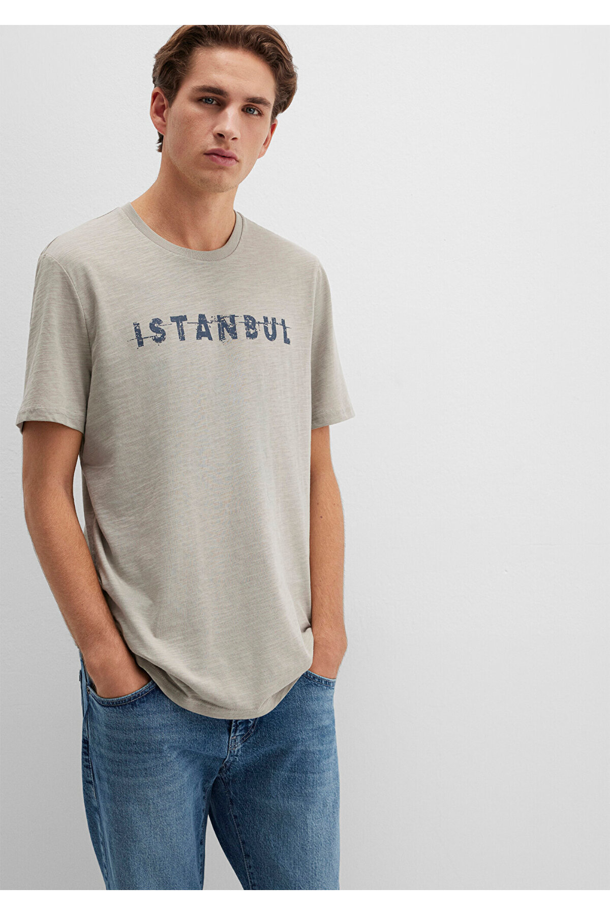 İstanbul Tişört Açık Gri