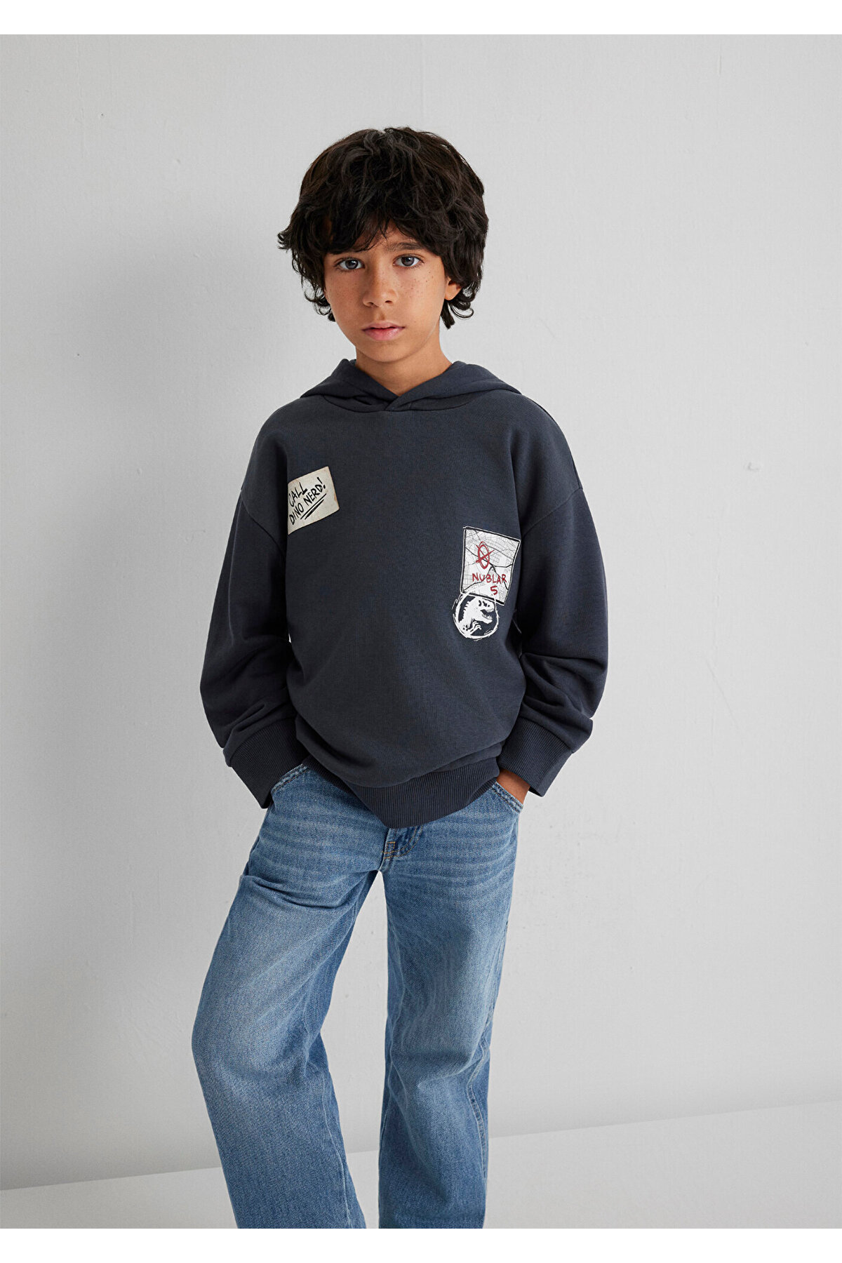 Jurassic Park Baskılı Antrasit Sweatshirt 6S10135-70087